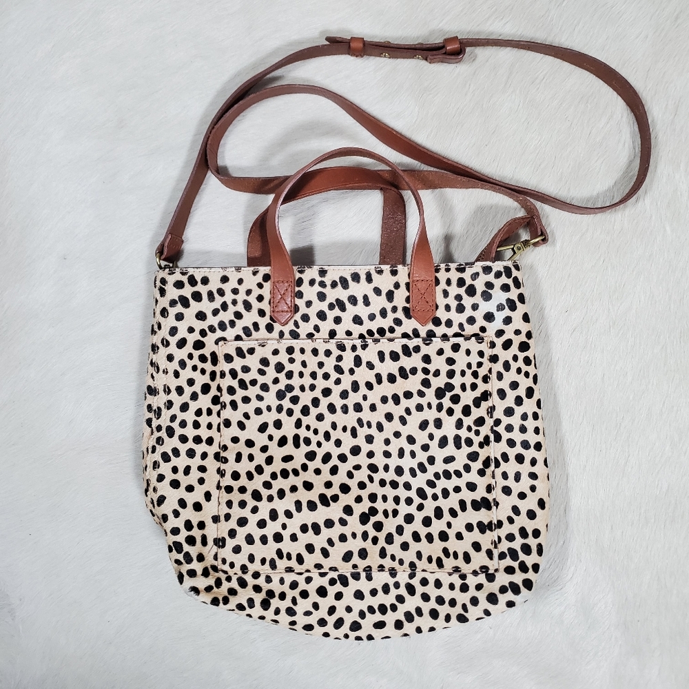 Madewell Animal Print Medium Transport Tote ✨ Calf Hair GUC